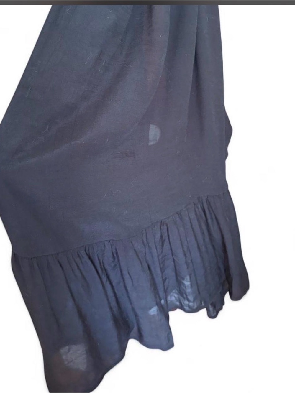 Small women’s swimsuit coverup dress sheer tie waist black - Picture 4 of 7